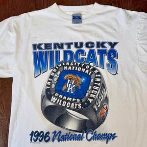 Vintage 1996 Kentucky Wildcats National Champions t-shirt Tultex Size Large